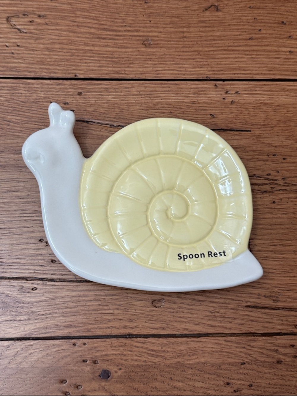 Celebrate Together Ceramic Snail Spoon Rest in Yellow and Ivory